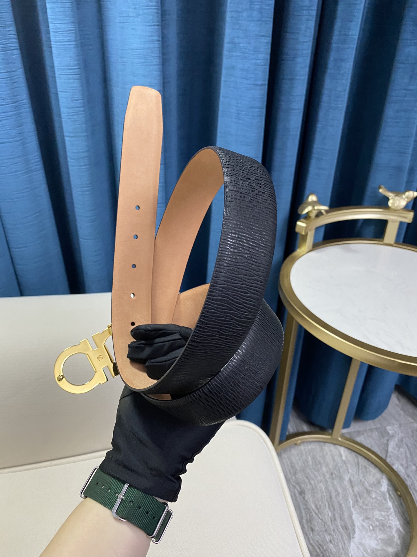 Ferragamo Haute Couture Luxury Atelier Designer Belt Tie Accessories Ref 6