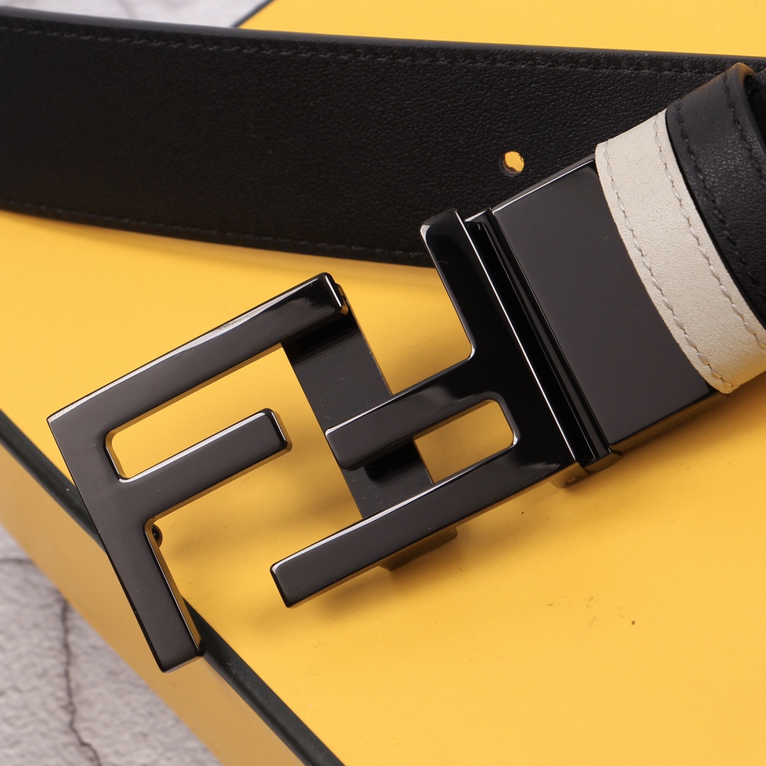 [Fendi Belts]FENDI width 35mm original single high-quality double-sided first-