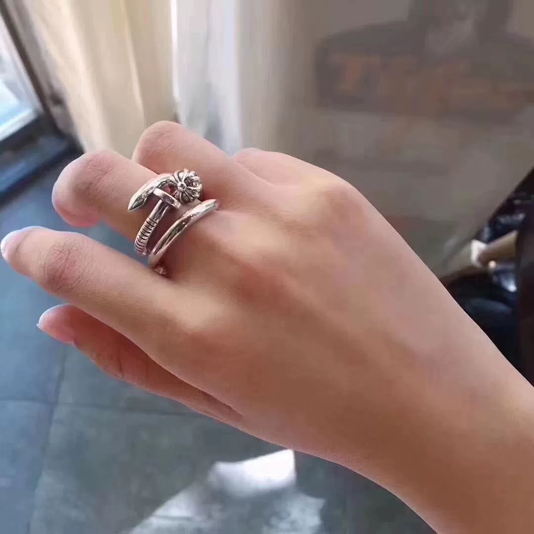 Chrome Hearts 开版 认准独家拍摄 MZ克罗心Chrome hearts 平头钉子戒指