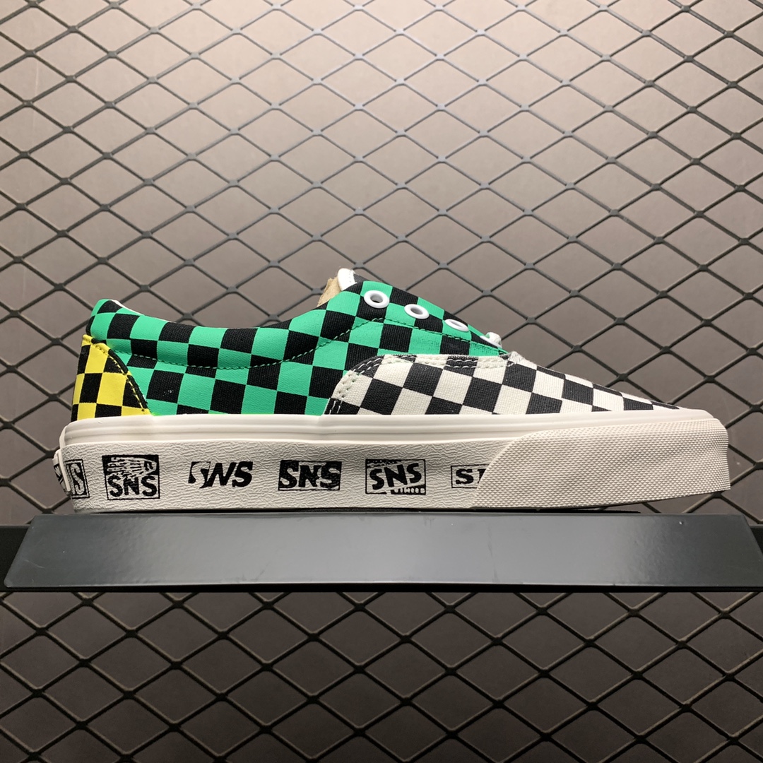 150 Vans 万斯 OG Era 棋盘格涂鸦 硫化低帮休闲板鞋