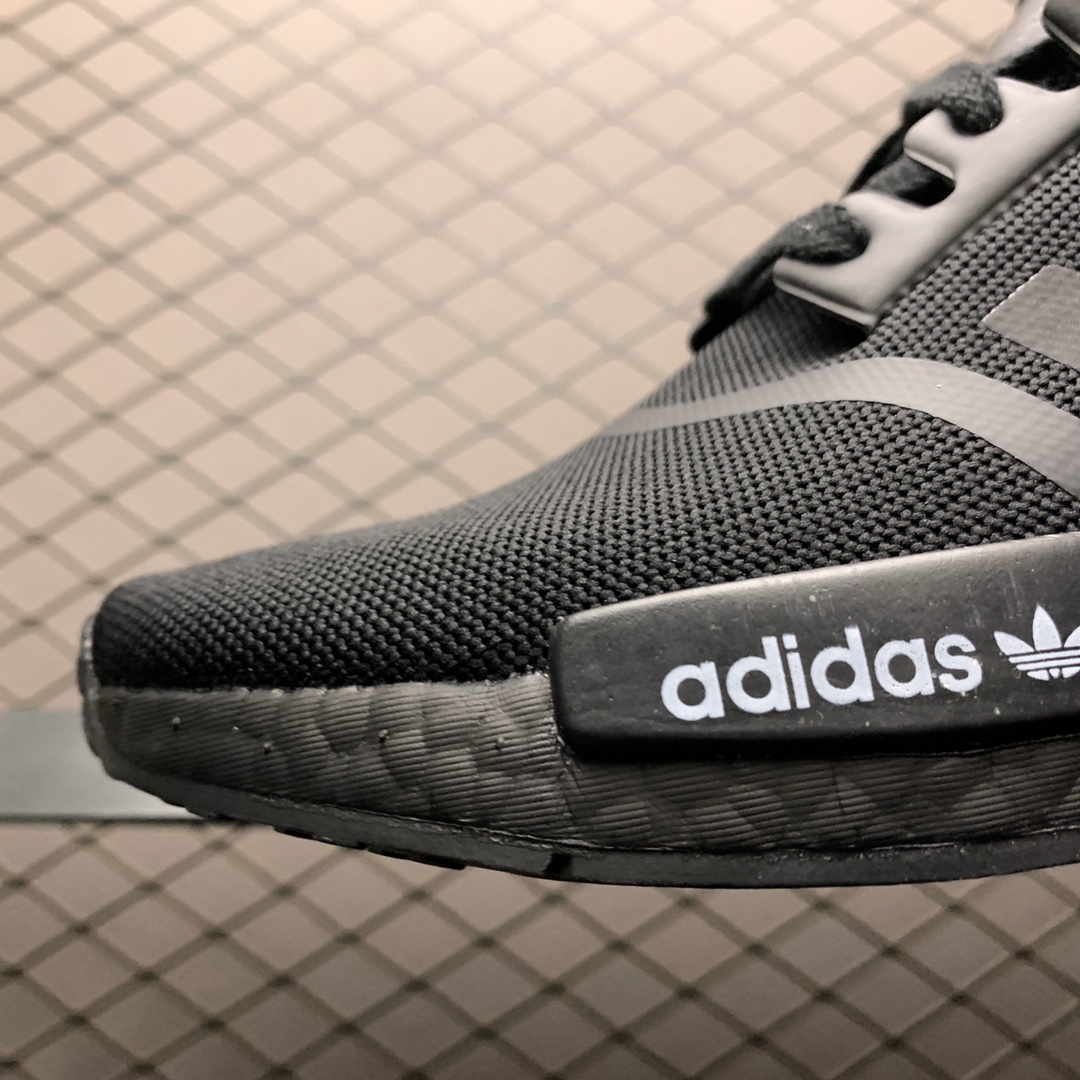 220 Adidas 阿迪达斯 NMD_R1 V2 Boost 爆米花超弹中底 FV9015 针织网面休闲跑步鞋