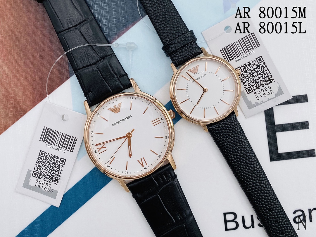EMPORIO ARMANI／Armani Tipo: Reloj de cuarzo moderno y moderno para parejas Modelo: AR80015L Modelo: AR80015M Tipo de mo…