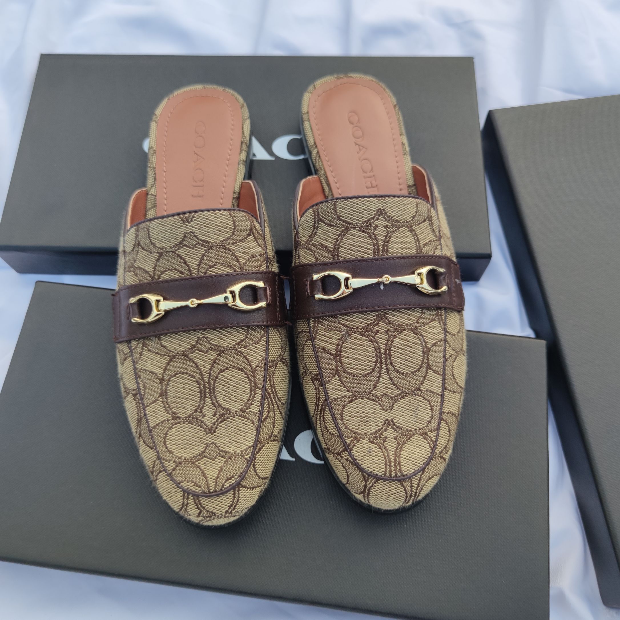 NO:390030,—-【Coffee, half drag19860909—-【咖色,半拖,Women's Shoes