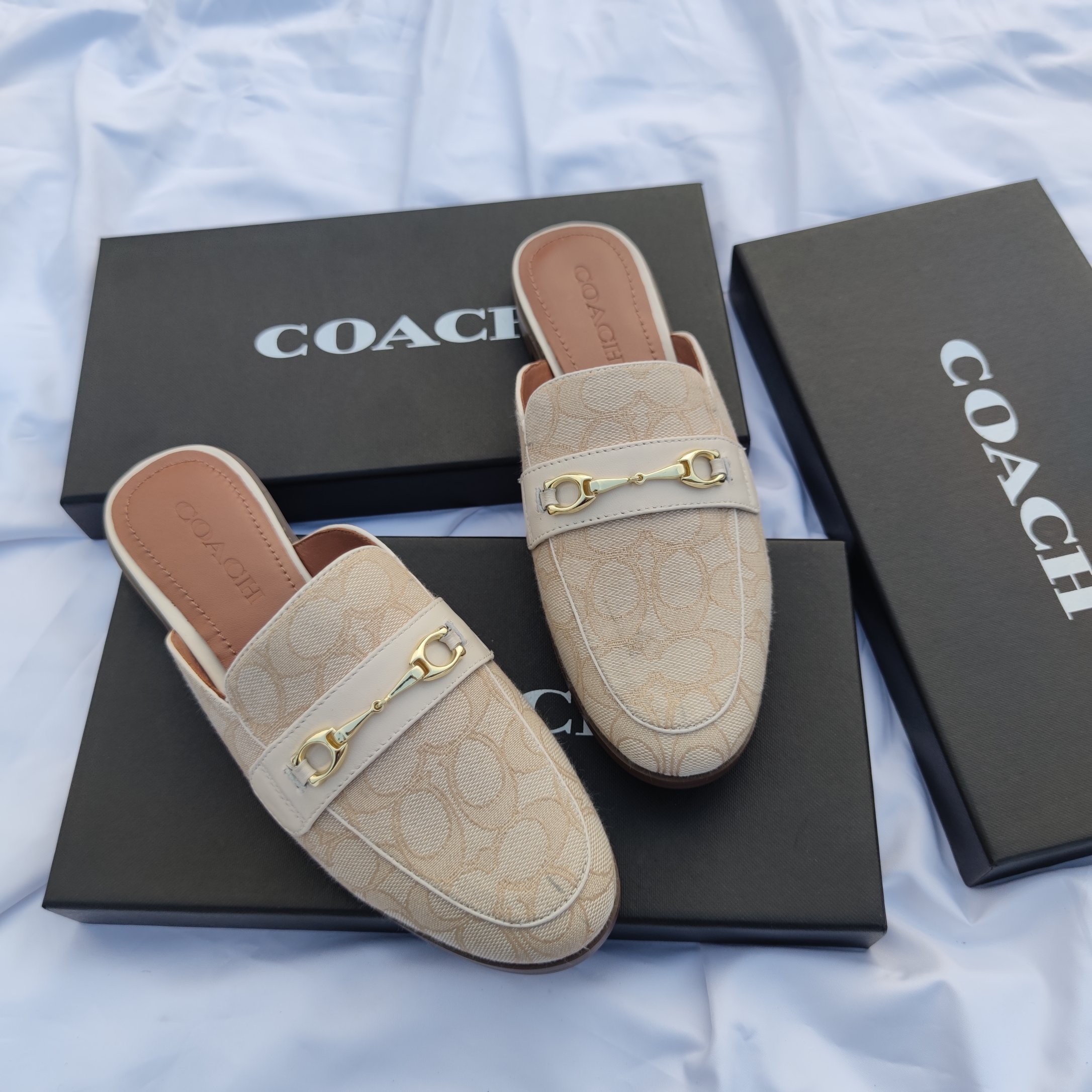 NO:390036,—-【Bai, half drag19860909—-【米白,半拖,Women's Shoes