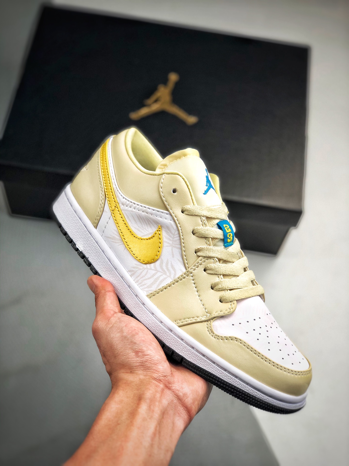 Soporte contra reembolso Air Jordan 1 Low Amarillo Limón. Zapatos originales de la empresa comprados y re-des…