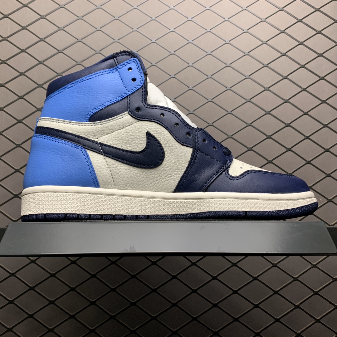 300  Air Jordan Retro High OG ” Obsidian ” 黑曜石蓝脚趾 555088-140