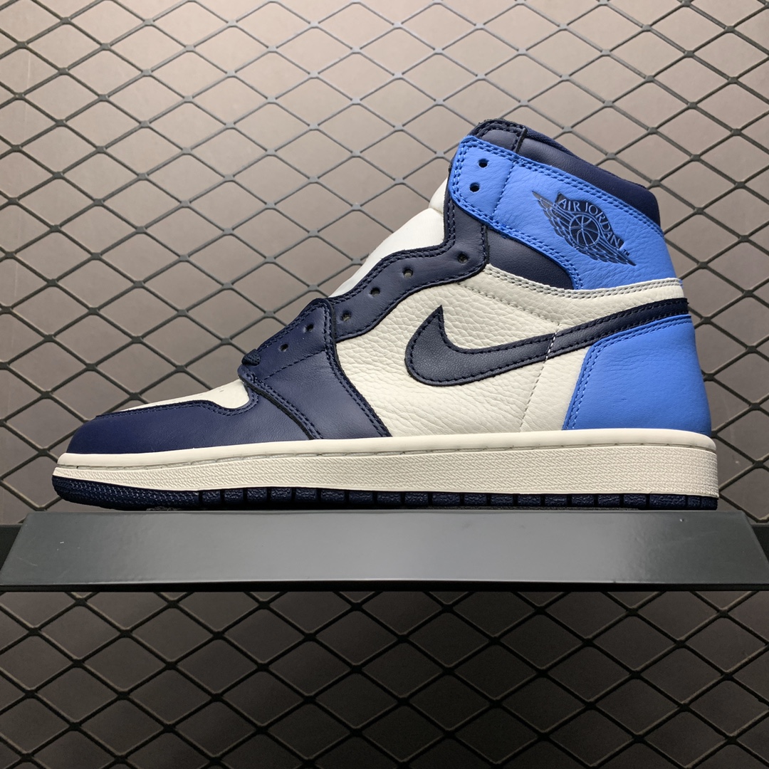 300  Air Jordan Retro High OG ” Obsidian ” 黑曜石蓝脚趾 555088-140