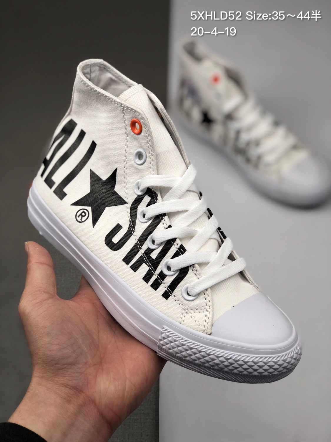 集合  65 匡威经典，硫化系列Converse All Star 日本100周年限定字母黑白高帮帆布鞋