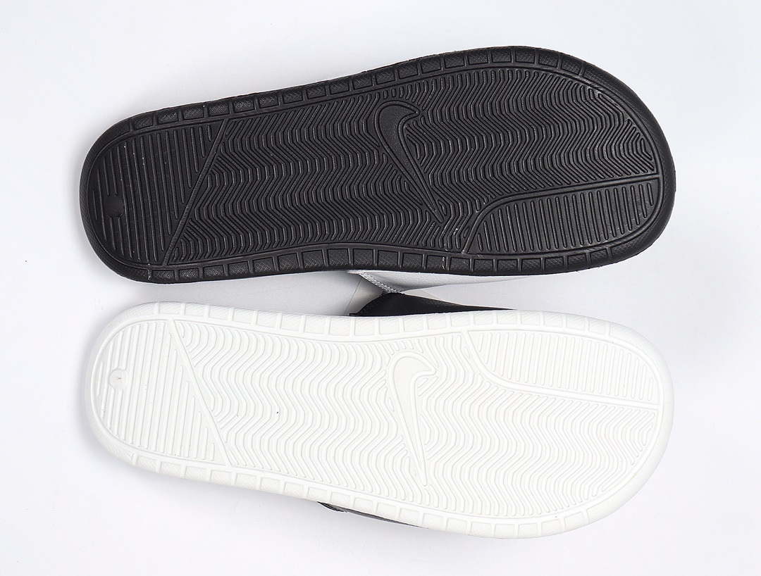 70 Nike Benassi JDI LTD 耐克一字拖 343880-011 黑白鸳鸯 GD权志龙同款夏季沙滩软底凉拖