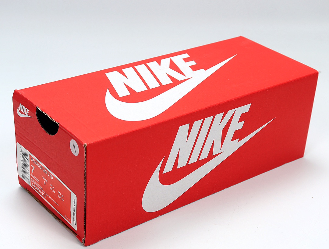 70 Nike Benassi JDI LTD 耐克一字拖 343880-011 黑白鸳鸯 GD权志龙同款夏季沙滩软底凉拖