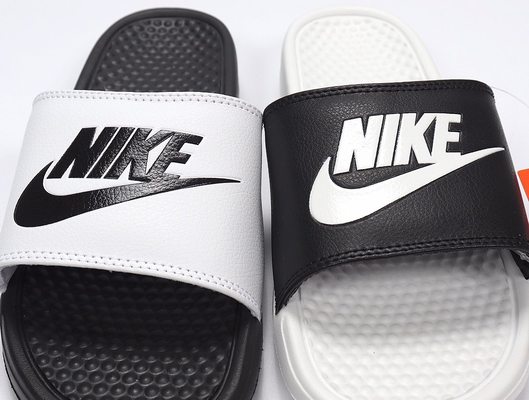 70 Nike Benassi JDI LTD 耐克一字拖 343880-011 黑白鸳鸯 GD权志龙同款夏季沙滩软底凉拖