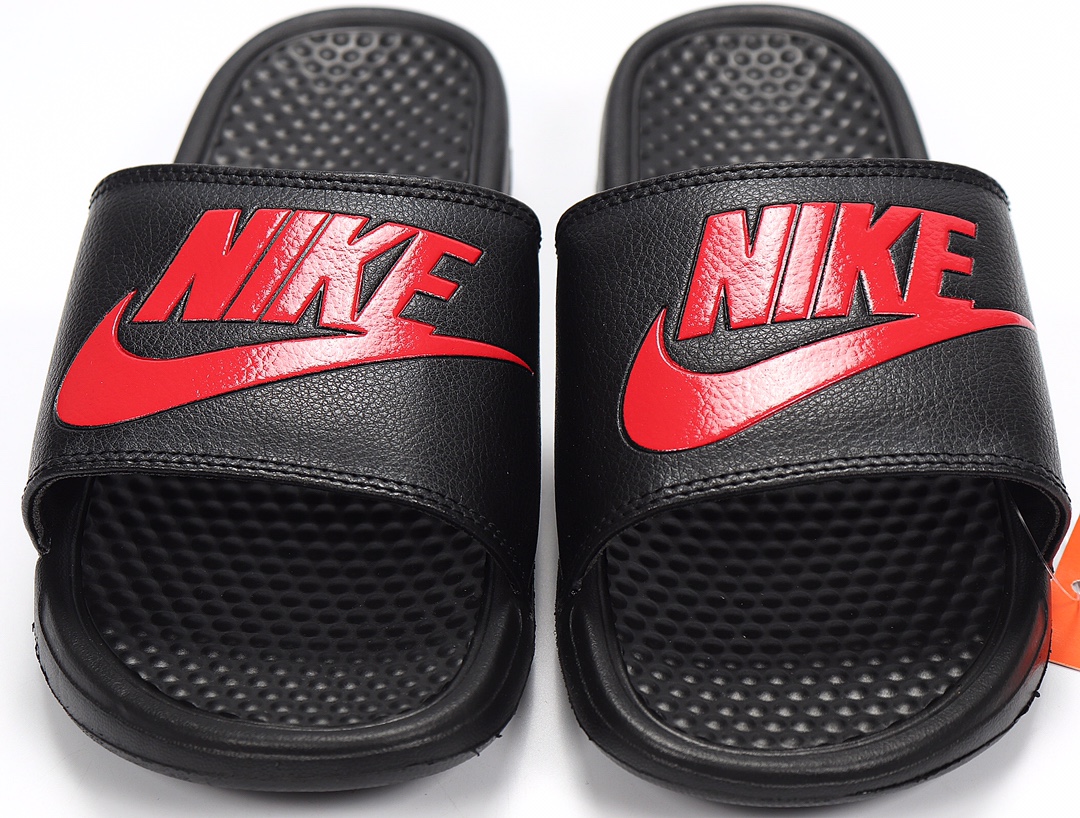 70 Nike Benassi JDI LTD 耐克一字拖 343880-060 黑红 GD权志龙同款夏季沙滩软底凉拖