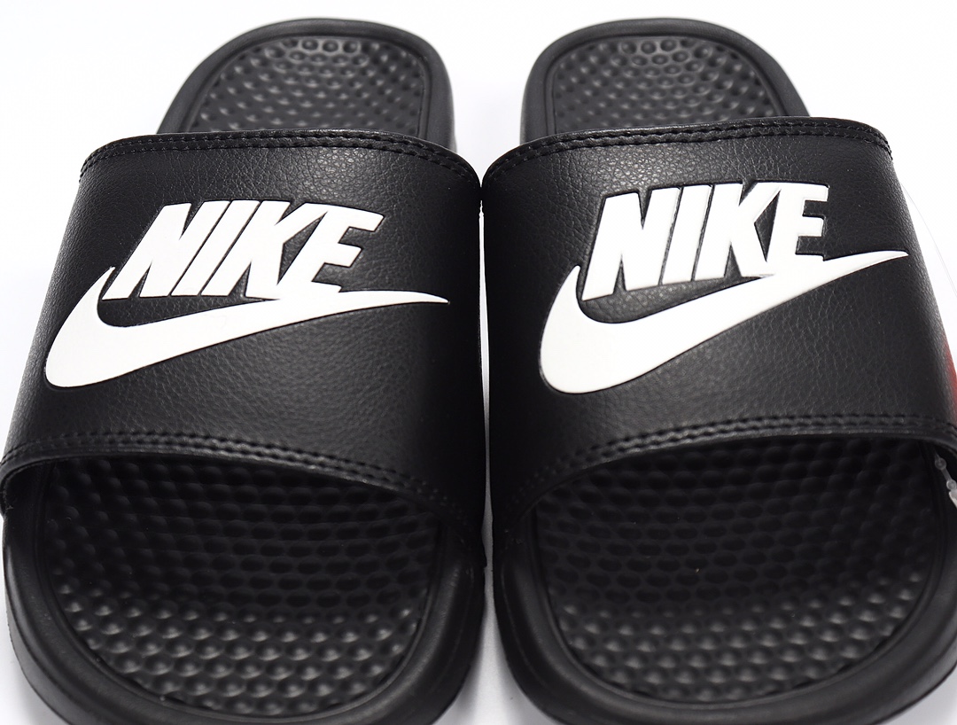 70 Nike Benassi JDI LTD 耐克一字拖 343880-090 黑 白勾 GD权志龙同款夏季沙滩软底凉拖