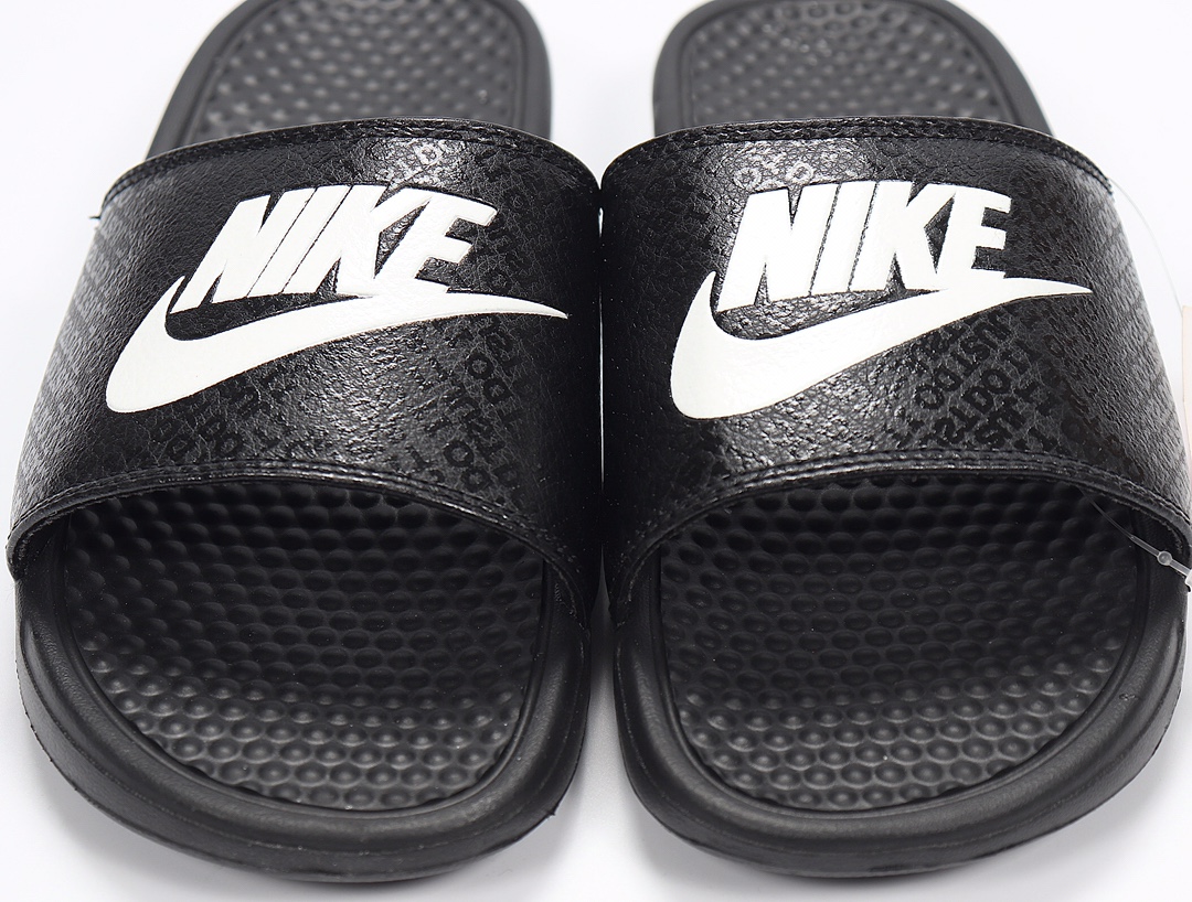 70 Nike Benassi JDI LTD 耐克一字拖 343880-090 黑白 Just do it GD权志龙同款夏季沙滩软底凉拖