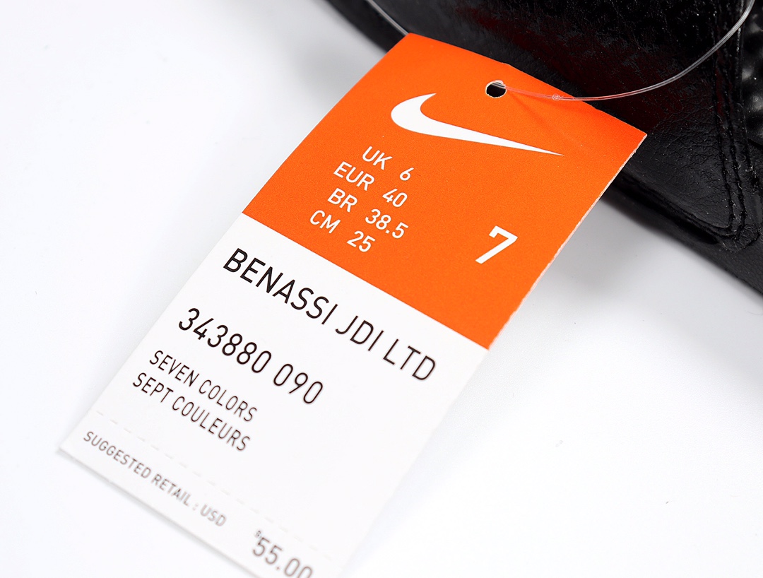 70 Nike Benassi JDI LTD 耐克一字拖 343880-090 黑白 Just do it GD权志龙同款夏季沙滩软底凉拖