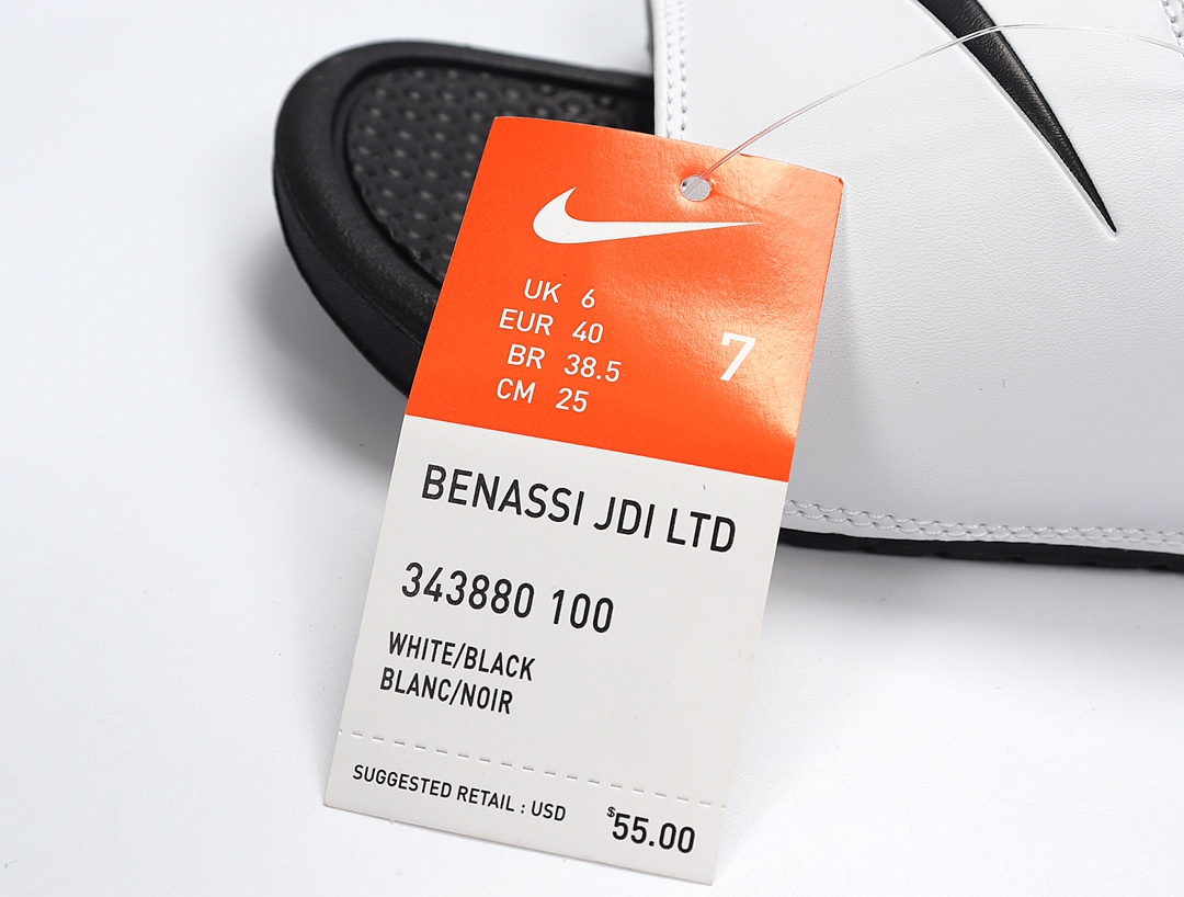 70 Nike Benassi JDI LTD 耐克一字拖 343880-100 黑白 GD权志龙同款夏季沙滩软底凉拖