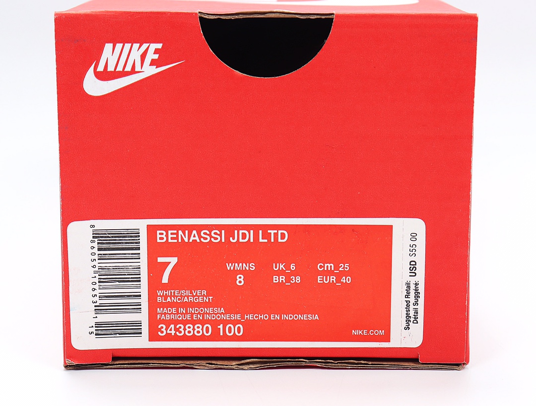70 Nike Benassi JDI LTD 耐克一字拖 343880-100 全白银勾 GD权志龙同款夏季沙滩软底凉拖