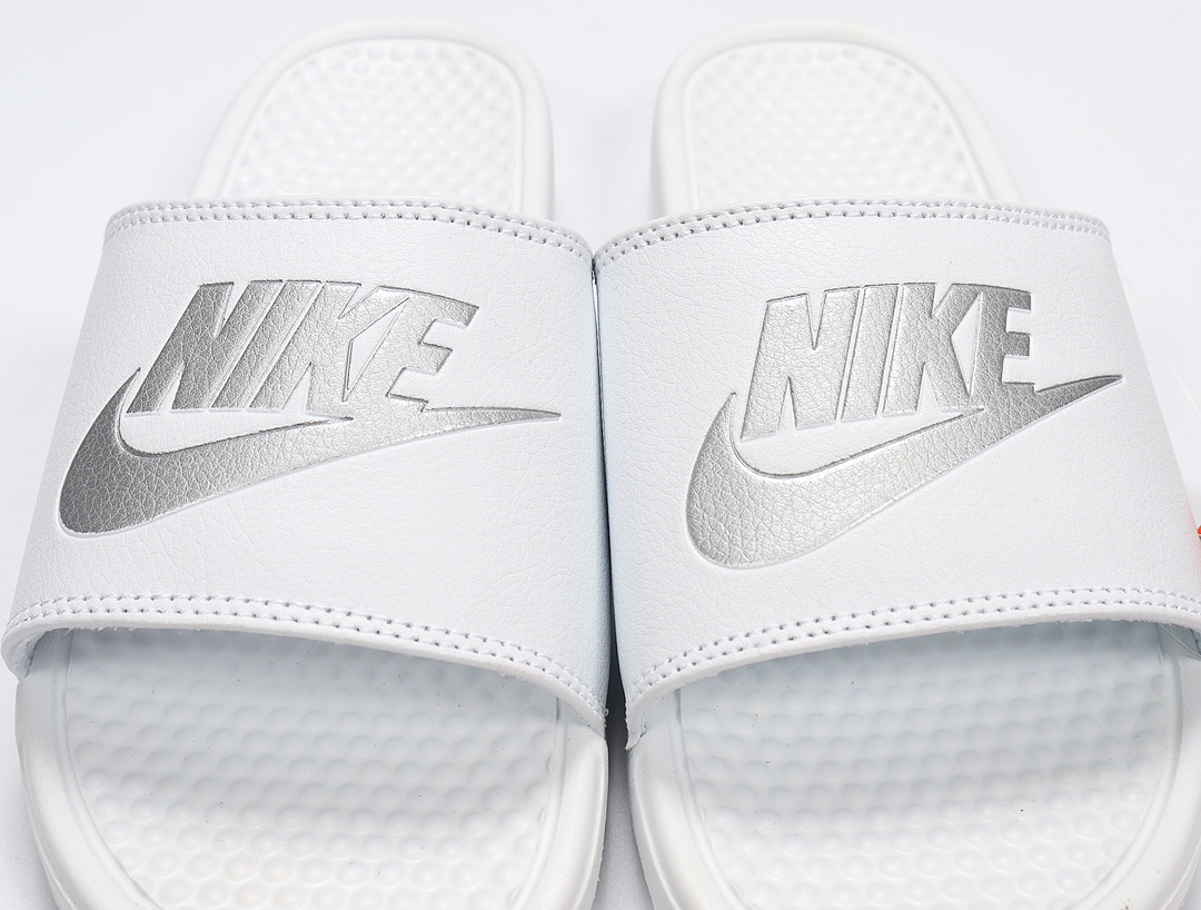 70 Nike Benassi JDI LTD 耐克一字拖 343880-100 全白银勾 GD权志龙同款夏季沙滩软底凉拖