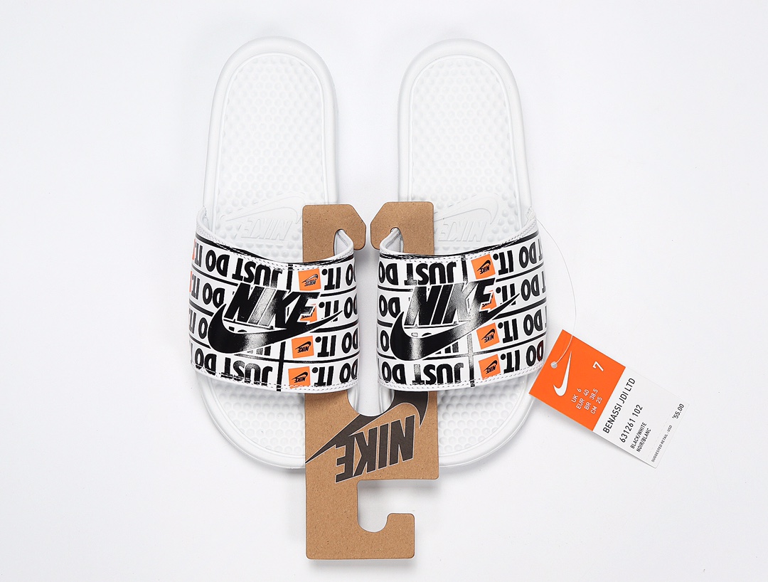 70 Nike Benassi JDI LTD 耐克一字拖 631261-102 白Just do it GD权志龙同款夏季沙滩软底凉拖