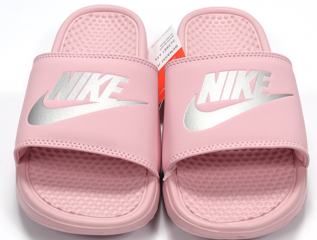 70 Nike Benassi JDI LTD 耐克一字拖 343881-614 全粉 GD权志龙同款夏季沙滩软底凉拖