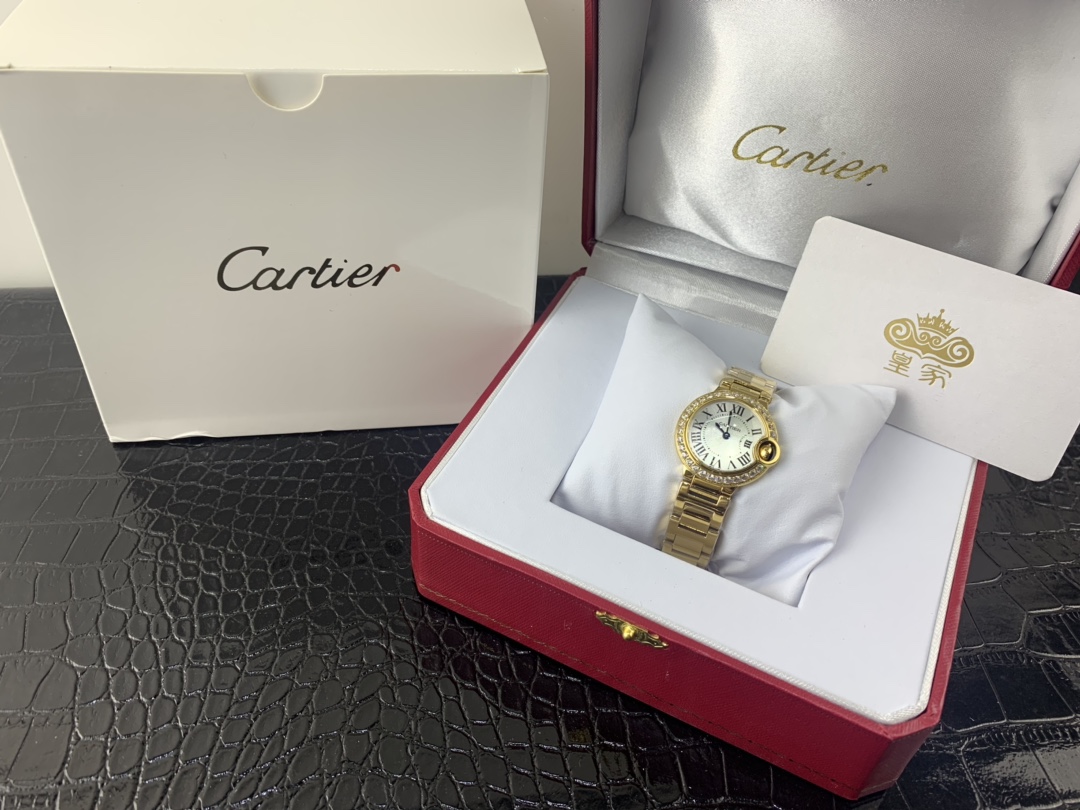 Cartier 皇家 卡地亚蓝气球系列黄金镶钻女款腕表