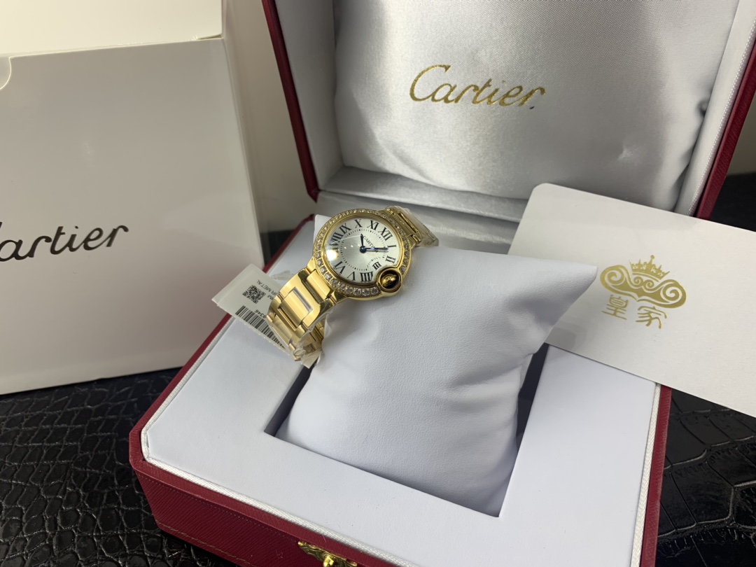 Cartier 皇家 卡地亚蓝气球系列黄金镶钻女款腕表