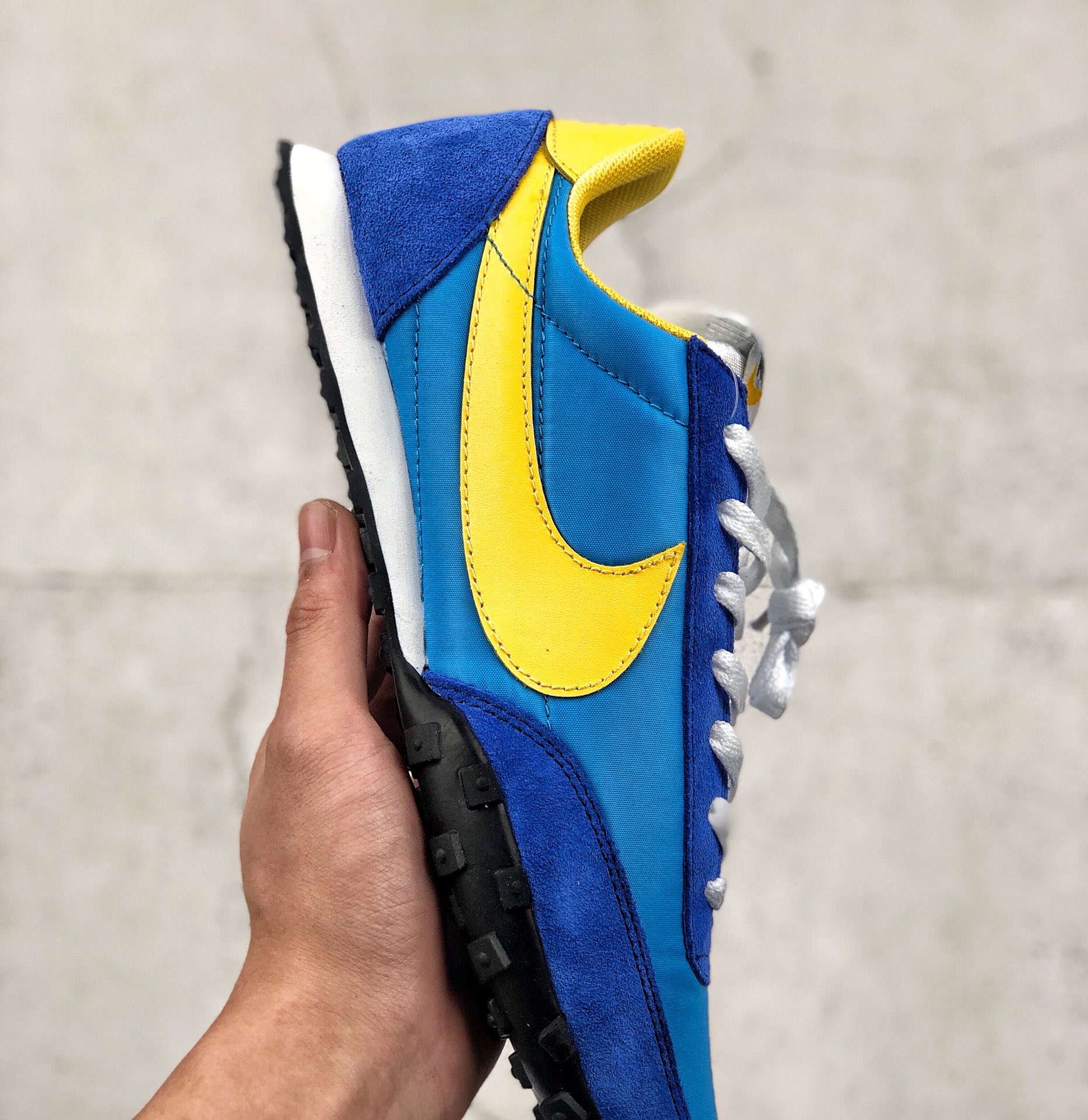 170 NIKE WAFFLE RACER 2 经典蓝黄 华夫饼干鞋底复古慢跑步鞋 CU9080-002 公司级做工