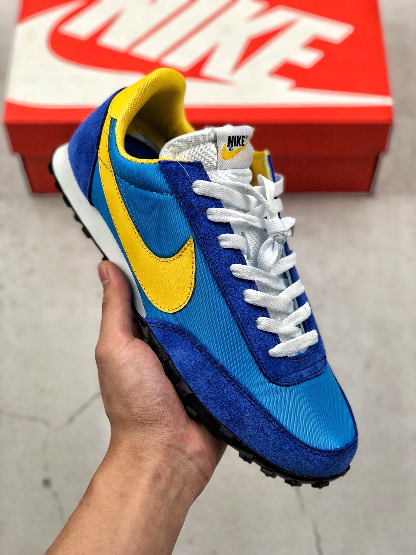 170 NIKE WAFFLE RACER 2 经典蓝黄 华夫饼干鞋底复古慢跑步鞋 CU9080-002 公司级做工