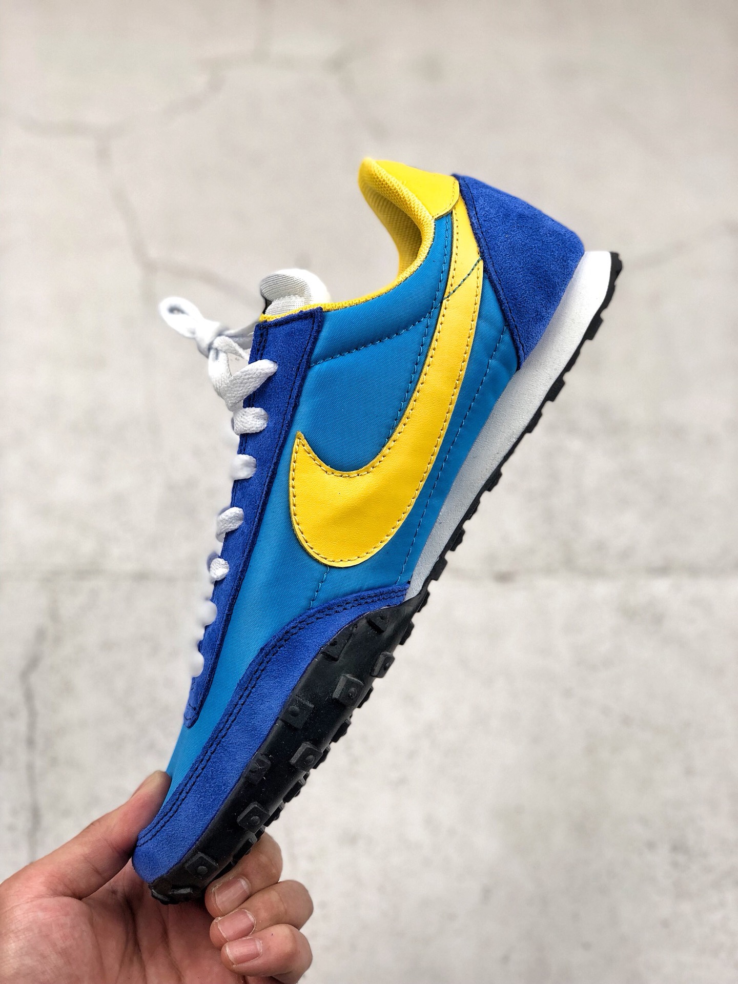 170 NIKE WAFFLE RACER 2 经典蓝黄 华夫饼干鞋底复古慢跑步鞋 CU9080-002 公司级做工