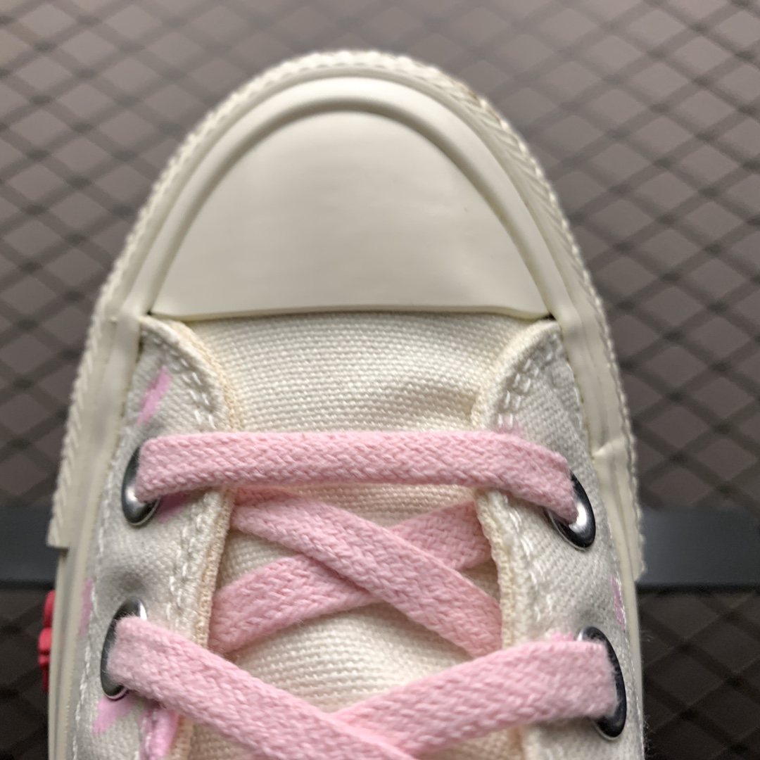 150 Converse 匡威 All-star Lift OX白粉 花小 女子高帮帆布休闲鞋