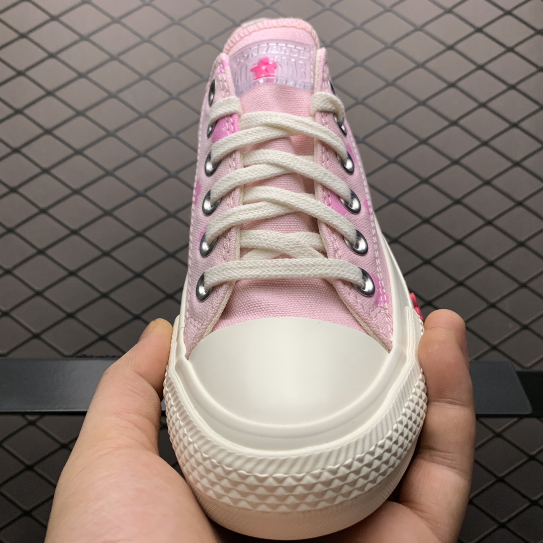 150 Converse 匡威 All-star Lift OX白粉 花小 女子低帮帆布休闲鞋