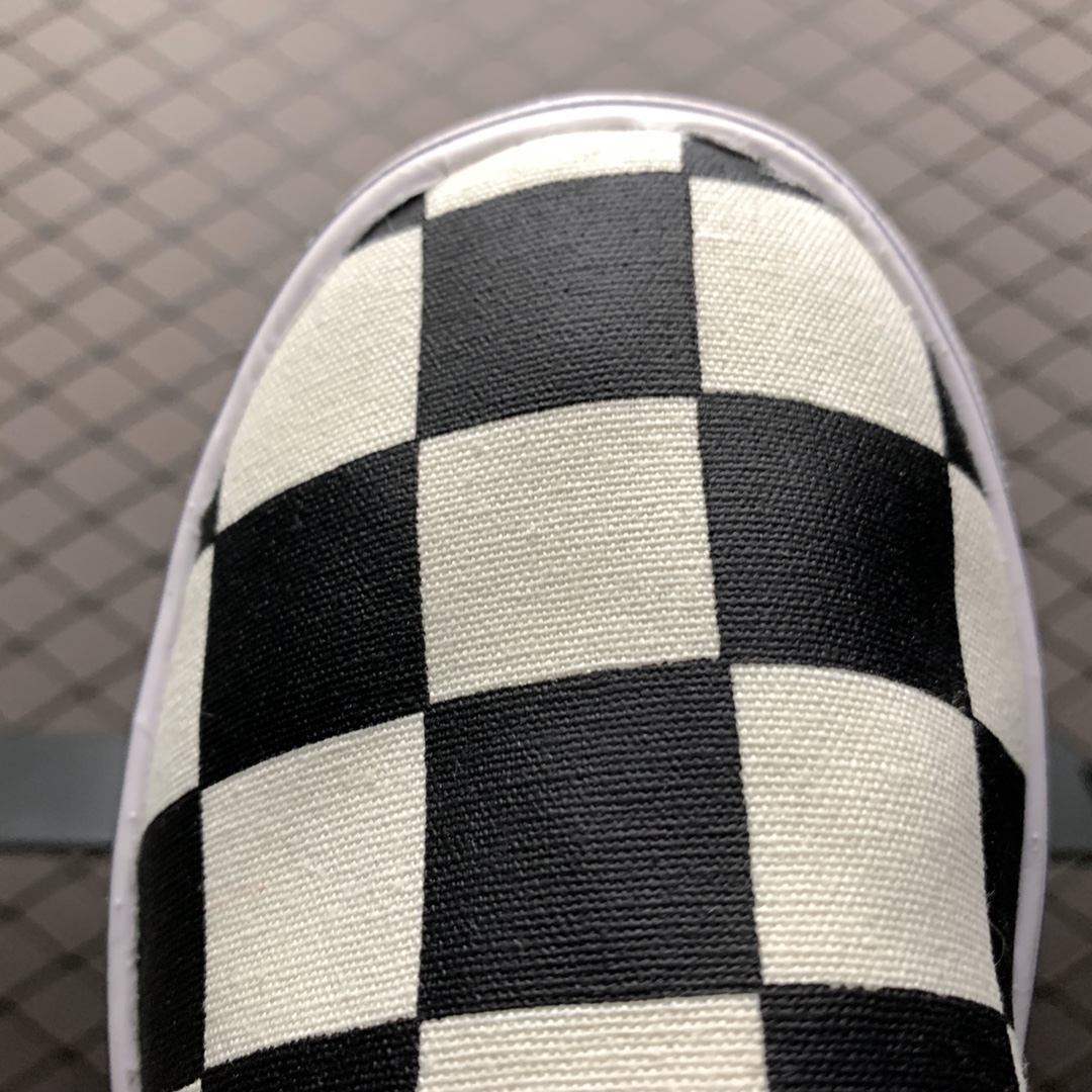 170 Vans 万斯 Slip-On 棋盘格 厚底增高 轻量化低帮懒人一脚蹬休闲板鞋