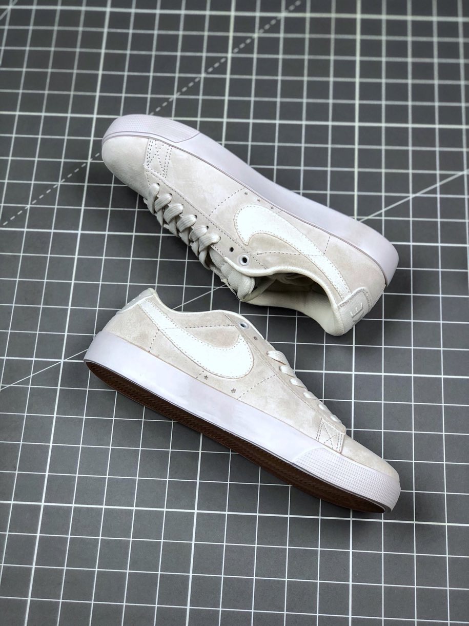 130真标半码 耐克/NIKE SB ZOOM BLAZER LOW GT黑白麂皮 休闲滑板鞋 货号：704939