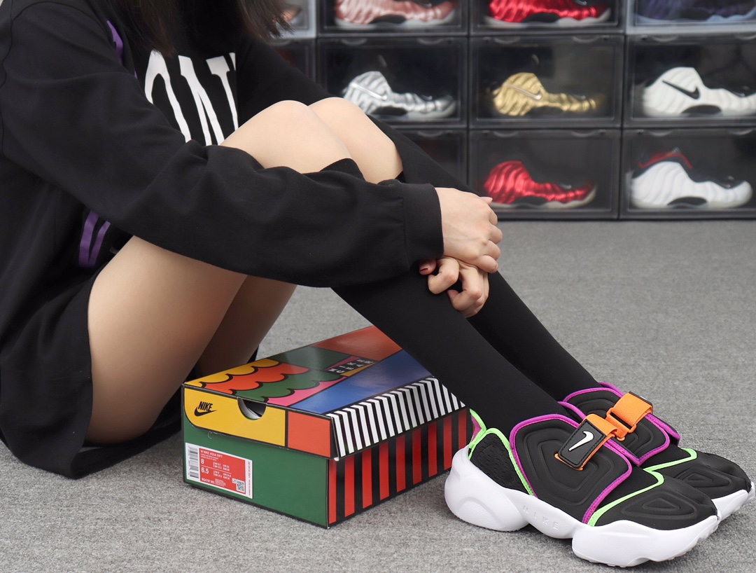 240 Nike Air Rift 复古忍者分趾老爹鞋 BQ4797-001 黑紫绿
