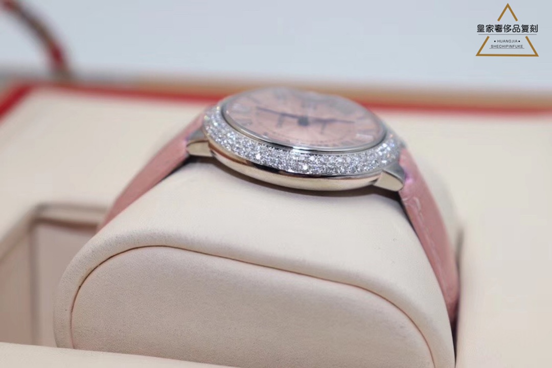 Cartier 卡地亚蓝气球系列33尺寸粉红色女款腕表