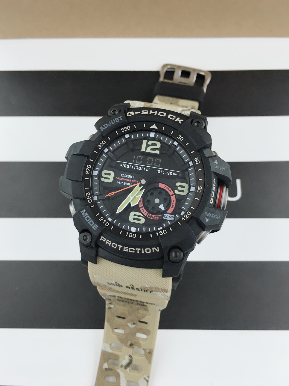 💰150
🌵卡西欧最新款GG-1000 
🌵卡西欧小泥王运动手表 
🌵主要功能：防震、防泥、LED照明—世界时间（48个城市）秒表功能（1/100）倒计时—每日闹铃—整点响报—间歇响报低电量警告—全自动日历—12/24小时时制操作音开启/解除