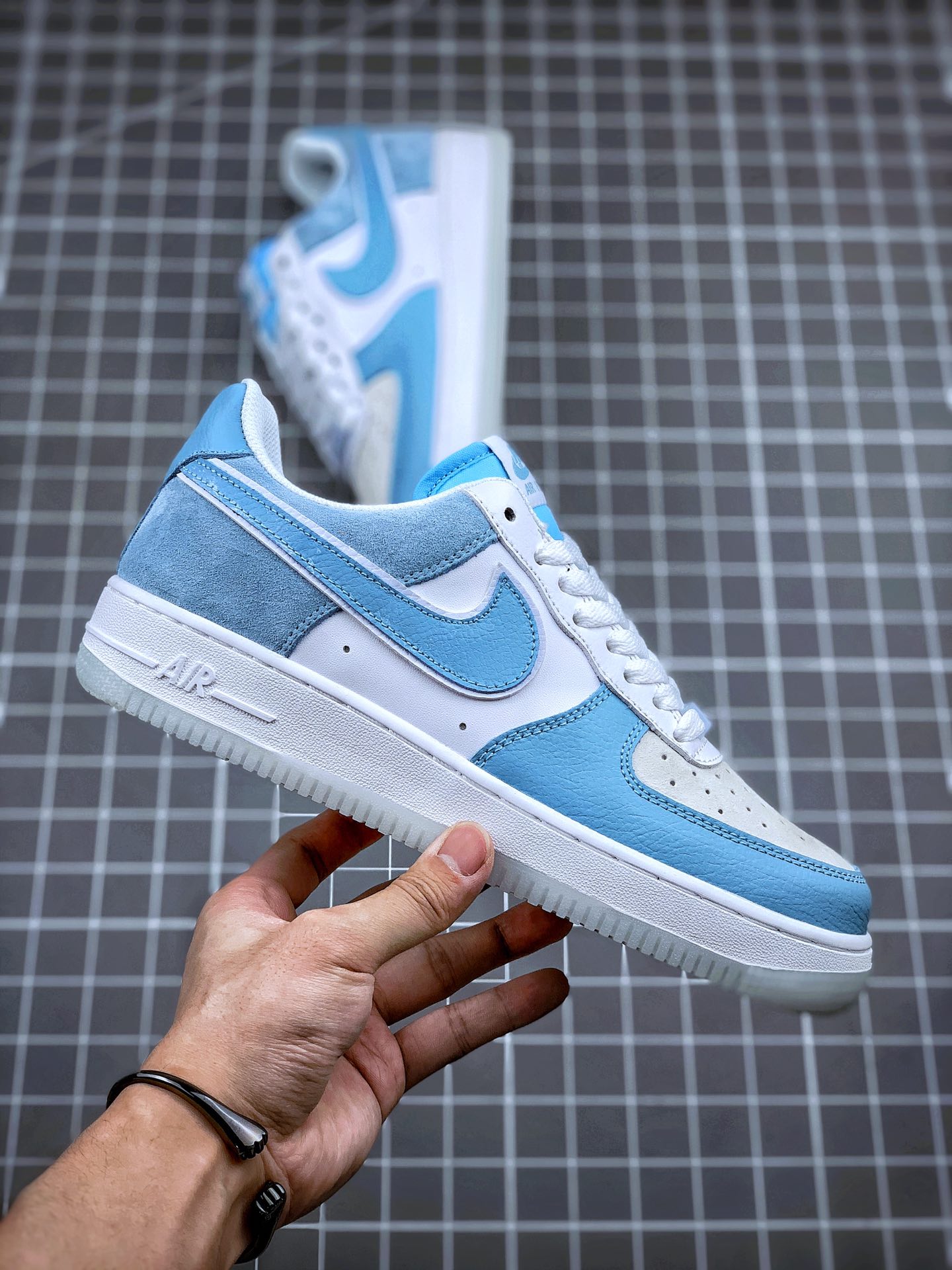 190 Nike Air Force 1 拼接风格 浅蓝满天星 AO2425-201