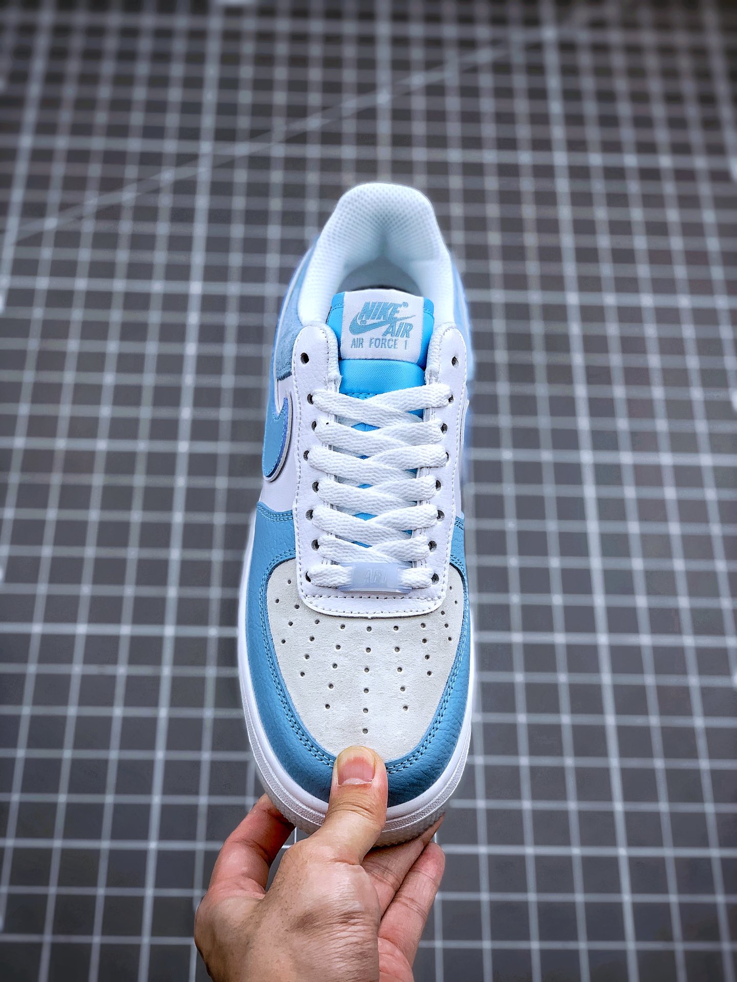 190 Nike Air Force 1 拼接风格 浅蓝满天星 AO2425-201