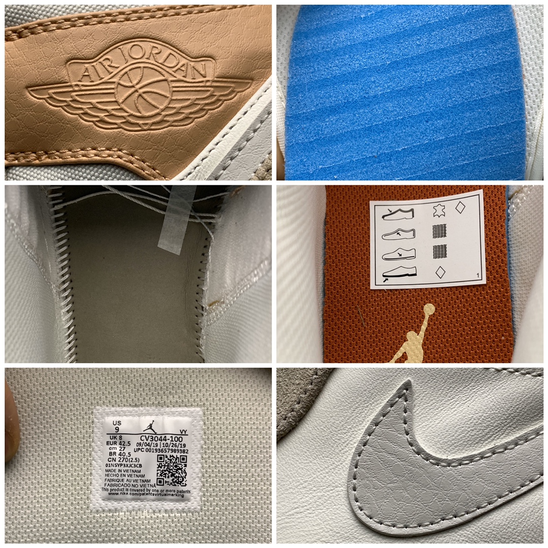 270 Air Jordan 1 Mid AJ1乔1中帮文化篮球鞋 CV3044-100