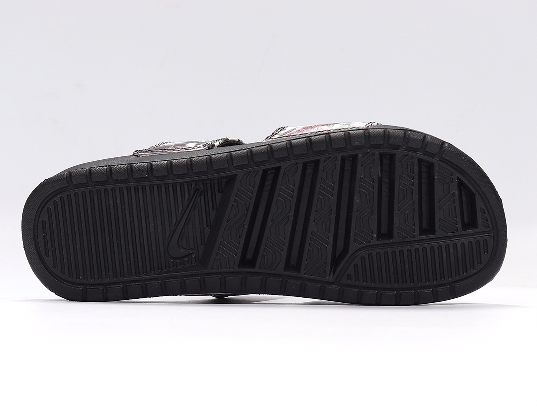 80 Nike Benassi DUO Ultra Slide 耐克忍者拖 819717-003 黑绿扎染