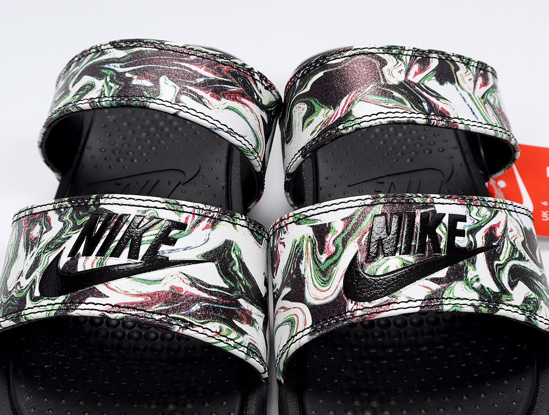 80 Nike Benassi DUO Ultra Slide 耐克忍者拖 819717-003 黑绿扎染