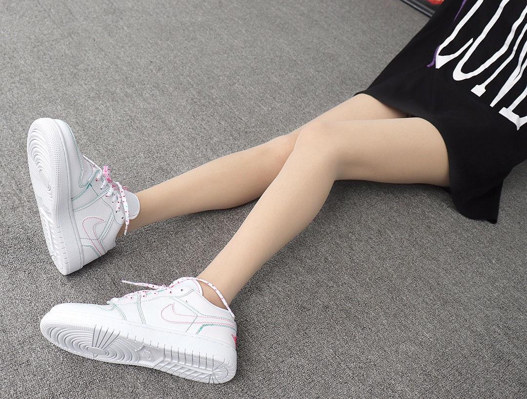 220 Nike Air Jordan 1 Low 554723-101“Pink”少女粉 AJ1乔丹1代低帮