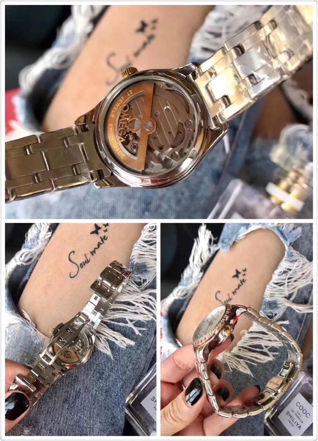 Omega 最新机械女款欧米茄 优雅美艺 养眼吸睛 壳体与表带采用316L精钢材质打造而成