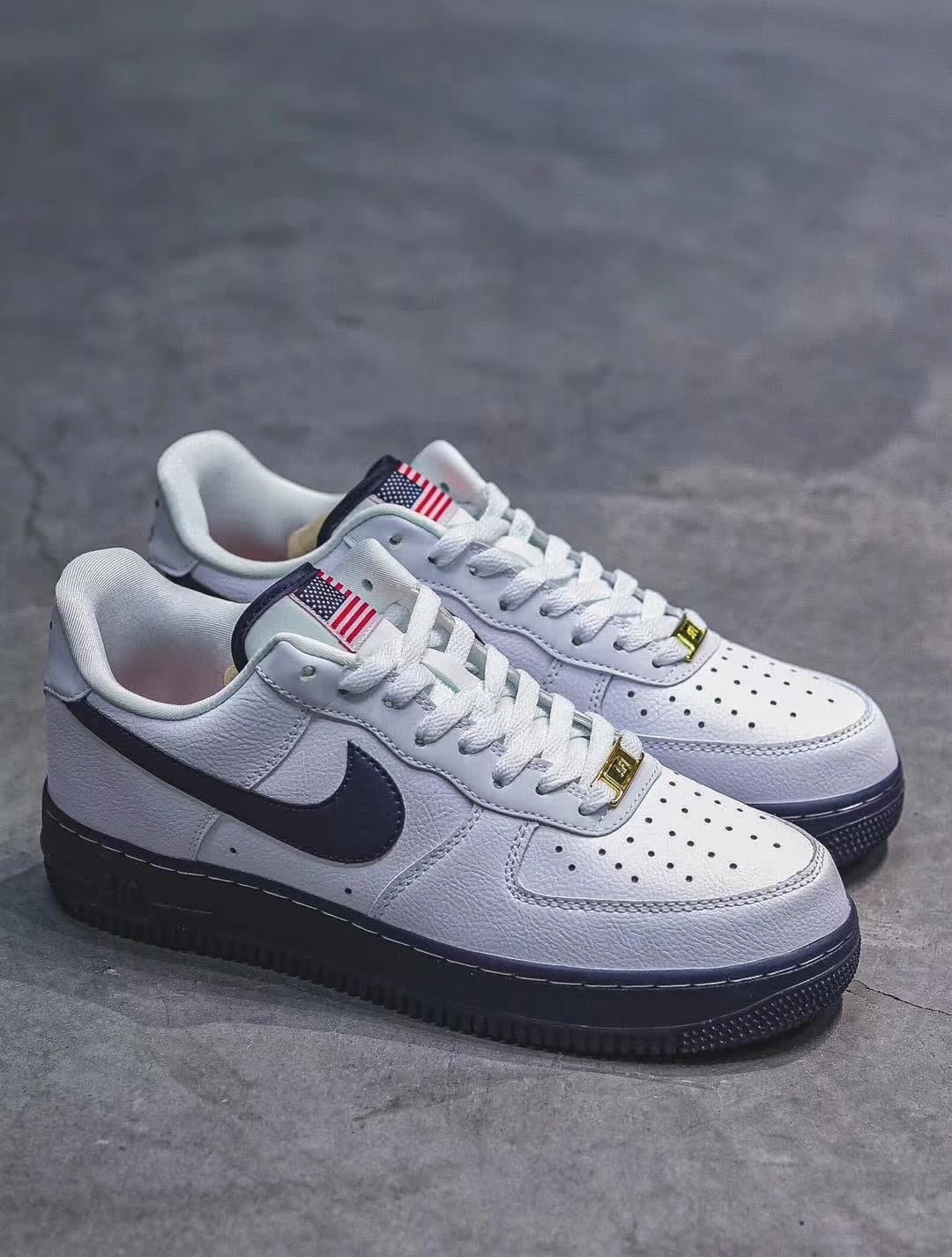 190 公司级 Nike Air Force 1'07 Low USA“美国国旗” 白蓝空军一号低帮休闲版鞋 CK5718-100