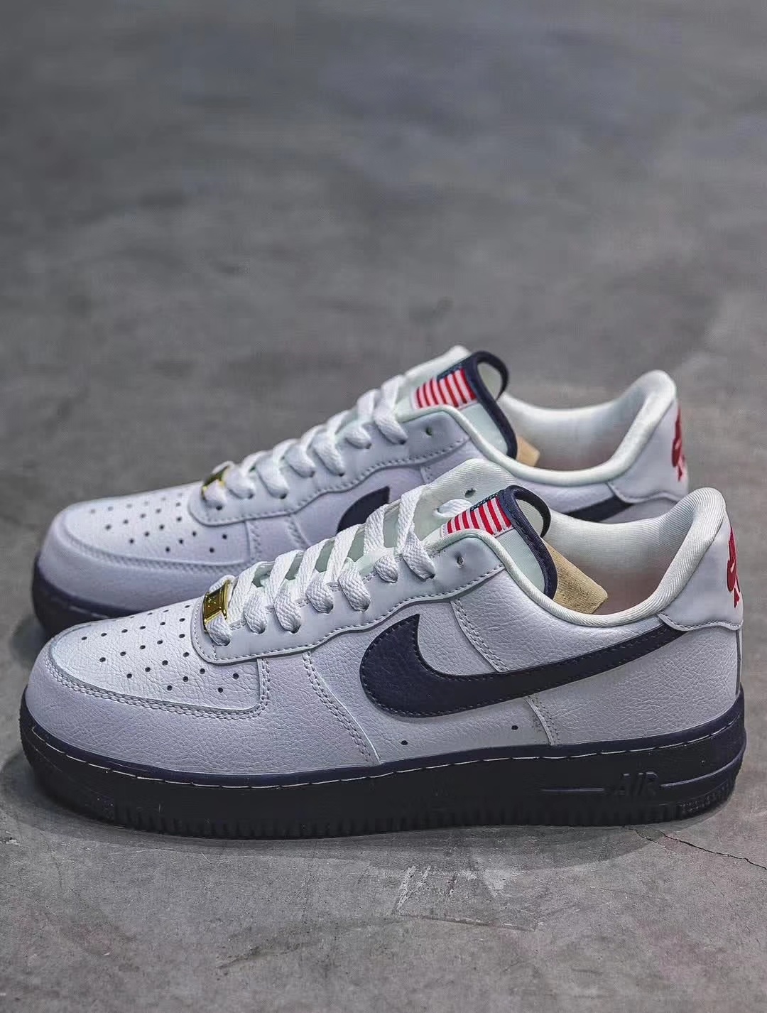 190 公司级 Nike Air Force 1'07 Low USA“美国国旗” 白蓝空军一号低帮休闲版鞋 CK5718-100