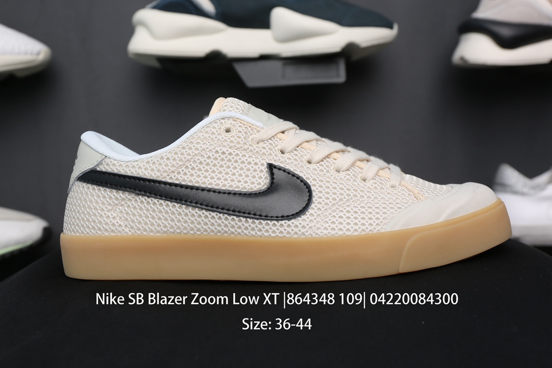110 耐克Nike SB Blazer Zoom Low 经典开拓者 网面镂空帮低 复古板鞋