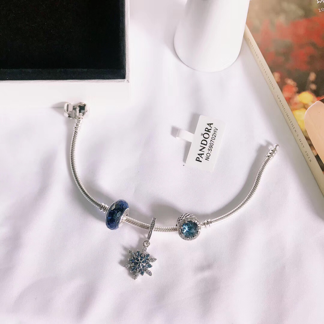 NO:102550,Pandora classic blue material s silver, Pandora finished bracelet, bracelet19860909潘多拉经典蓝色系 材质s银,潘多拉成品手镯,bracelet,Jewelry