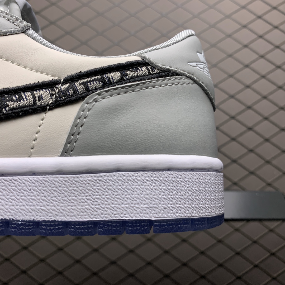 220 Dior x Air Jordan 1 Low AJ1乔1低帮 迪奥联名文化休闲板鞋 CN8608-002 鸳鸯水晶大底