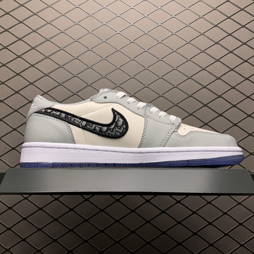 220 Dior x Air Jordan 1 Low AJ1乔1低帮 迪奥联名文化休闲板鞋 CN8608-002 鸳鸯水晶大底