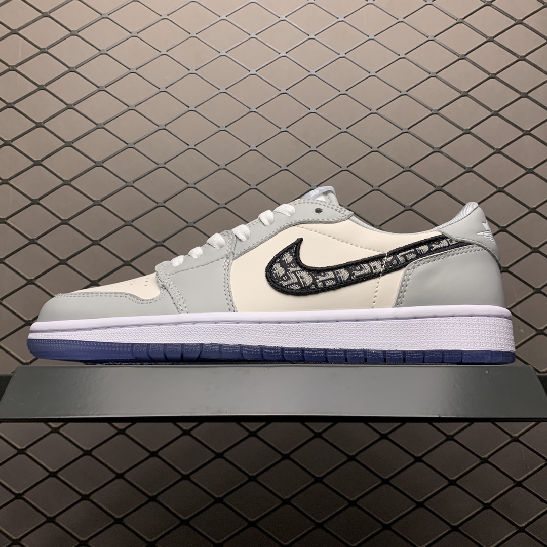 220 Dior x Air Jordan 1 Low AJ1乔1低帮 迪奥联名文化休闲板鞋 CN8608-002 鸳鸯水晶大底